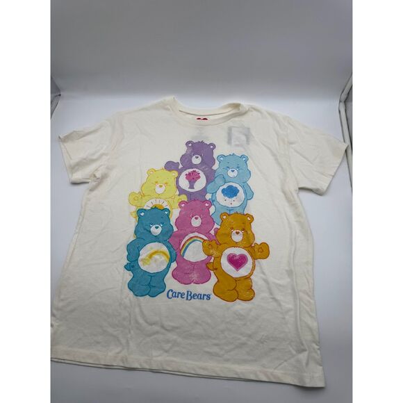 Women's Care Bears Short Sleeve Graphic T-Shirt Off-White Size XL - Picture 1 of 6